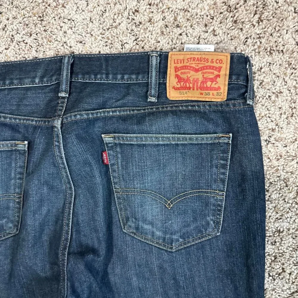 Levi-s Men's Navy and Blue Jeans